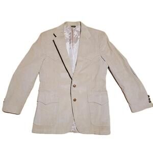 Vintage Levis western wear blazer Brown Mens Corduroy elbow Pads sports coat 40R